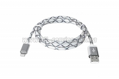  DEFENDER ACH03-03LT USB(AM)-Lightning GrayLED backlight 1m (87550)