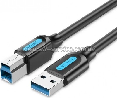 ������ ��� �������� USB 3.0 AM/BM 1.5m black Vention (COOBG)
