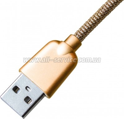 ���� ������ USB 2.0 AM to Micro 5P 1.0m 1.5A, Gold Grand-X (MM02G)