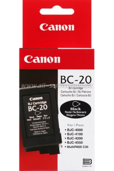 �������� Canon BC-20 Black Canon S100/ S200/ BJC-4000 (0895A002)