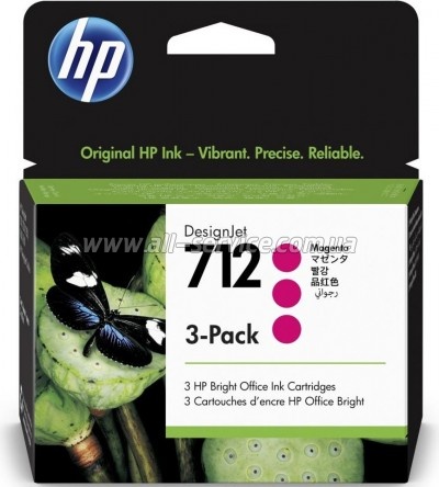   HP 712 DesignJet 230/ 630 Magenta 3-Pack (3ED78A)