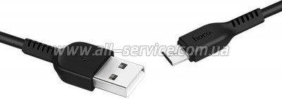 ���� ������ USB 2.0 AM to Micro 5P 3.0m 2A X20 black HOCO (6957531068945)