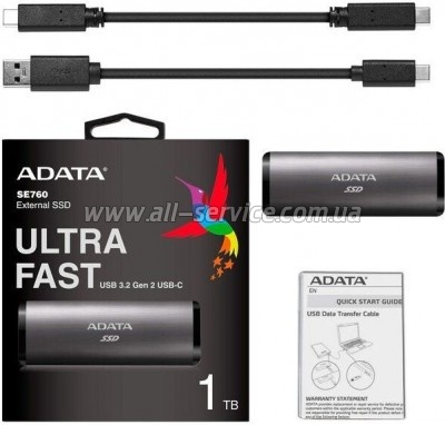  SSD USB 3.2 512GB ADATA (ASE760-512GU32G2-CTI)