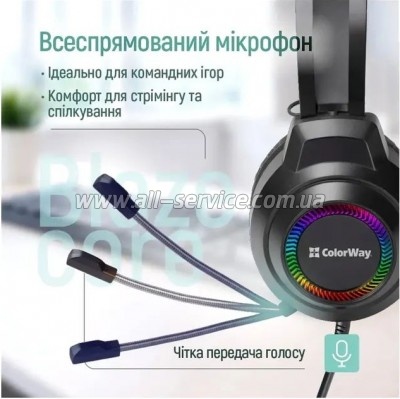 �������� ColorWay BlazeCore RGB Black (CW-HPG03BK)