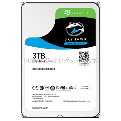 3TB SEAGATE HDD SATA 5900RPM 6GB/S/64MB (ST3000VX010)