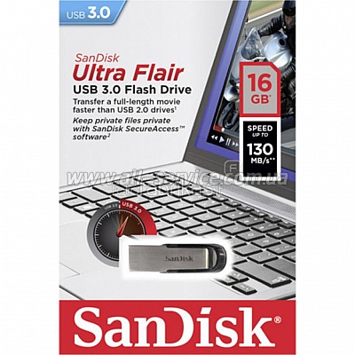  128Gb SANDISK Ultra Flair Black (SDCZ73-128G-G46)