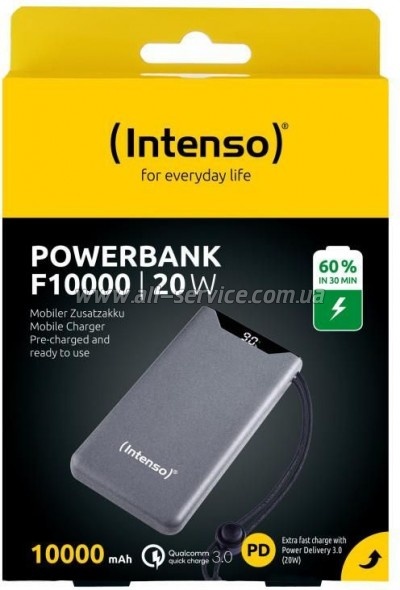   Intenso F10000 10000mAh QC3.0 grey (7332034)