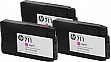  HP 711 DesignJet 120/ 520 Magenta 3-Pack (CZ135A)