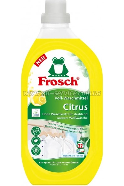 Гель для стирки Frosch Лимон 1.5 л (9001531968112) Гель для стирки Frosch Лимон 1.5 л (9001531968112)