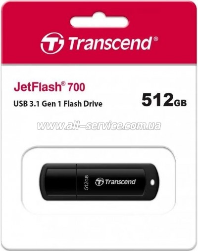  Transcend 512GB JetFlash 700 USB 3.1 (TS512GJF700)