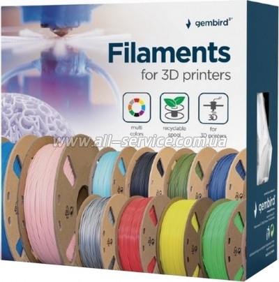������� ��� 3D-�������� Gembird PETG, 1.75 ��, gray, 1 �� (3DP-PETG1.75-01-GR)
