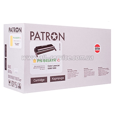 КАРТРИДЖ HP CLJ C9732A (PN-645AYR) YELLOW PATRON Extra КАРТРИДЖ HP CLJ C9732A (PN-645AYR) YELLOW PATRON Extra