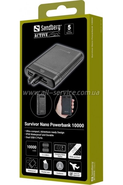 ������� ������������� Sandberg 10000mAh 20W PD (421-32)