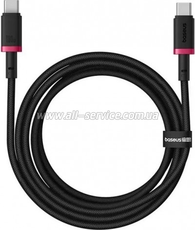 ���� ������ USB-C to USB-C 2.0m 100W Dura Series black red Baseus (P10377803U01-03)