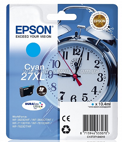 Картридж Epson WF-7620 cyan XL (C13T27124020) Картридж Epson WF-7620 cyan XL (C13T27124020)