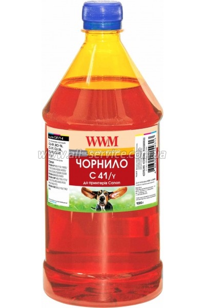 Чернила WWM для Canon CL-41С /CL-51С / CLI-8Y 1000г Yellow Водорастворимые (C41/Y-4) Чернила WWM для Canon CL-41С /CL-51С / CLI-8Y 1000г Yellow Водорастворимые (C41/Y-4)