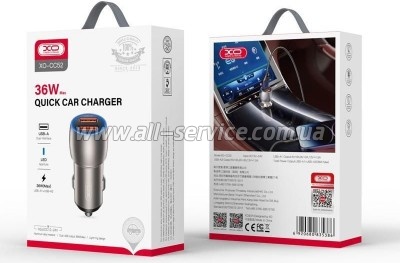 �������� ������� XO 2xUSB QC3.0 36W black (�C52-BK)