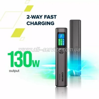   Canyon 20000mAh OnPower 230 TFT PD/130W Dark Grey (CNS-CPB230DG)