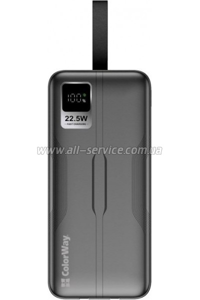   ColorWay 50000 mAh PD, QC3.0 Digital Display, Black (CW-PB500LPC5BK-PDD)