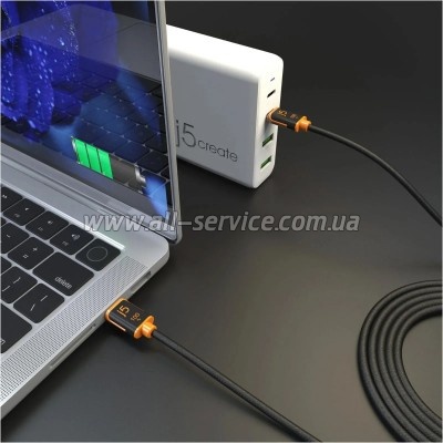 ���� ������ USB-C to USB-C 3.0m 100W 20V/5A premium J5create (JUCX25L30-N)