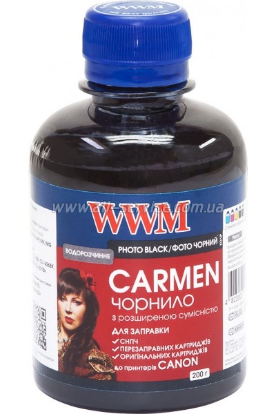 Чернила WWM Carmen Universal для Canon 200г Photo Black (CU/PB) Чернила WWM Carmen Universal для Canon 200г Photo Black (CU/PB)