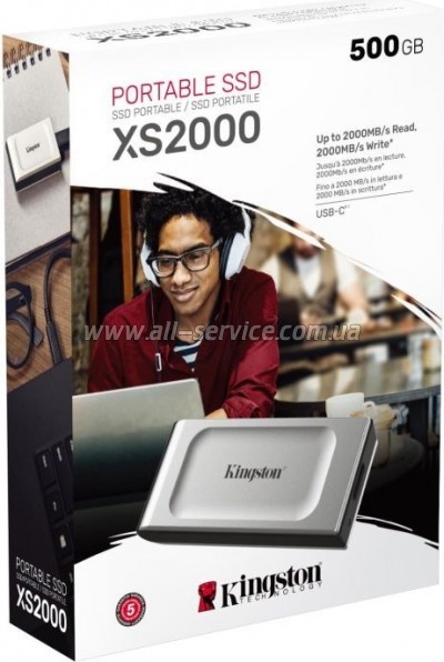  SSD USB 3.2 500GB Kingston (SXS2000/500G)