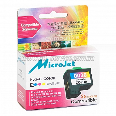  MicroJet Lexmark CJ Z13/ Z23/ Z33  26/ 10N0026 Color (HL-26C)