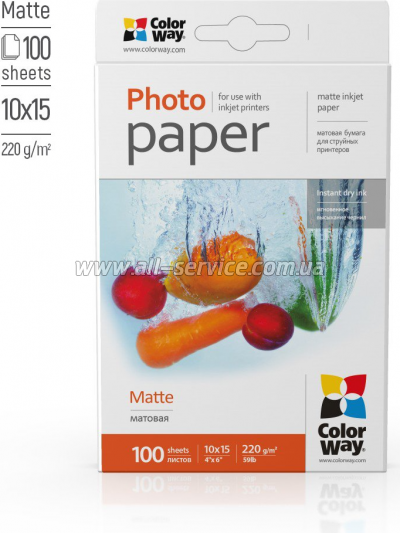 ���������� ColorWay matte 220�/ � 10x15 100� (PM2201004R)