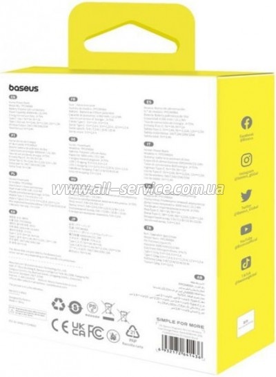 ������� ������������� Baseus Mini Air 6000mAh PD 20W Black (P10059002113-00)