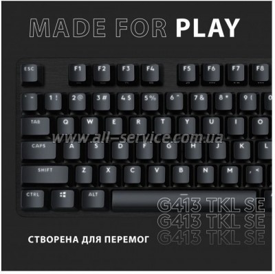  Logitech G413 TKL SE Mechanical Tactile Switch USB UA Black (920-010446)