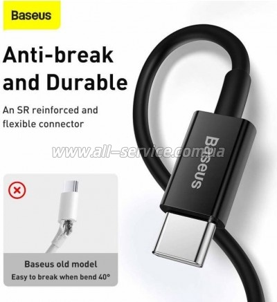 ���� ������ USB-C to Lightning 1.0m 20W Superior Series Black Baseus (CATLYS-A01)