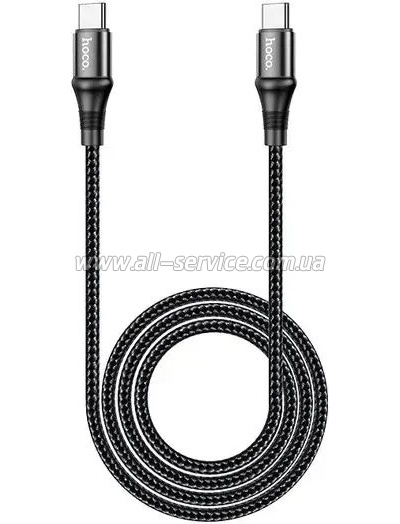 ���� ������ USB-C to USB-C 2.0m 100W silicone X50 Exquisito black HOCO (6931474734402)