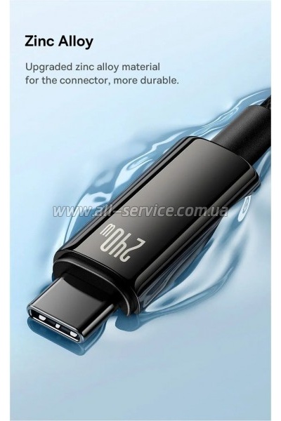 ���� ������ USB-C to USB-C 3.0m 240W black Baseus (CAWJ040201)