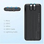   Choetech 10000mAh 22,5W, MicroUSB, USB-A, USB-C, build-in USB-C/Lightning cable (B654-BK)