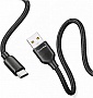 ���� ������ USB 2.0 AM to USB-C 1.0m 3A TPE embossed black ColorWay (CW-CBUC101-BK)