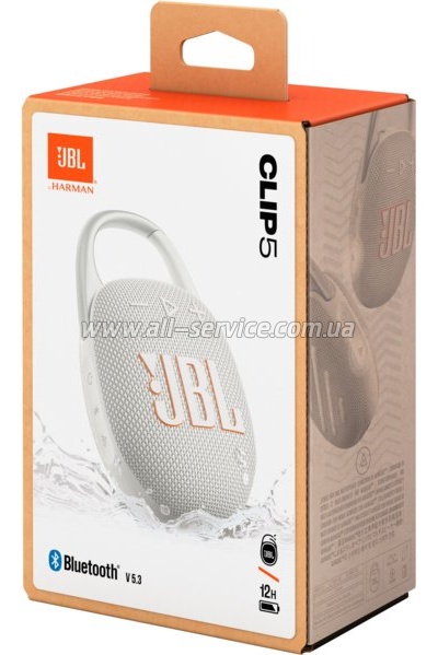   JBL Clip 5 White (JBLCLIP5WHT)