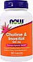  Now Foods  (4)   (8), Choline & Inositol, 500 , 100 (NOW-00470)