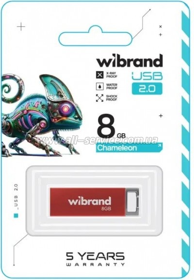  Wibrand 8GB Chameleon Red USB 2.0 (WI2.0/CH8U6R)
