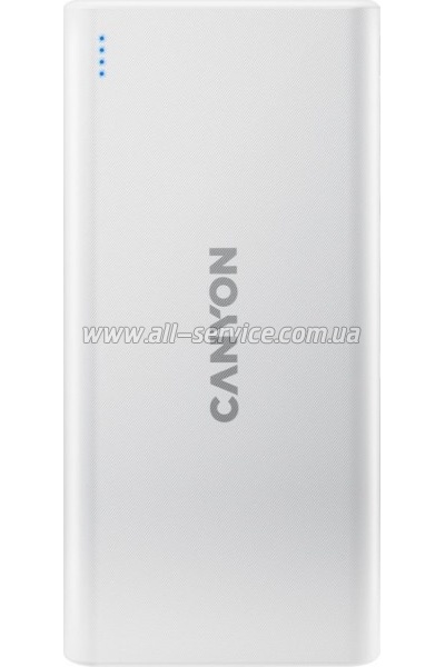   Canyon PB-106 10000mAh Input 5V/2A, Output 5V/2.1A(Max) (CNE-CPB1006W)