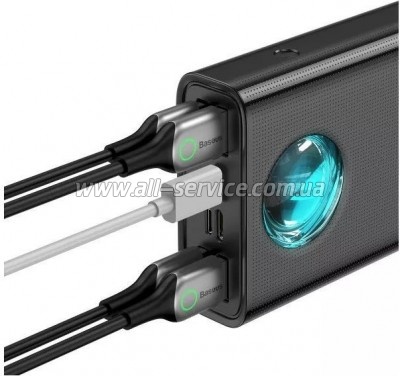   Baseus Amblight 30000mAh 65W, 6A, QC3.0, PD3.0, cable Type-C/100W (PPLG-A01)