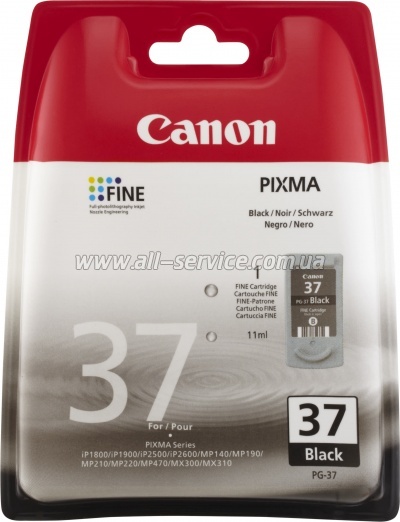 �������� PG-37 Black Canon PIXMA MP210/ iP2500/ MX310 (2145B005)