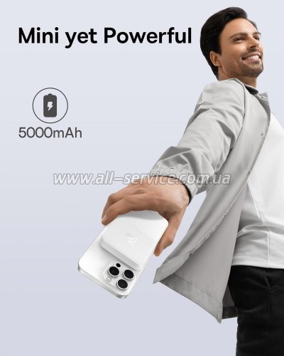   Baseus MagPro 5000mAh 20W, White (PPCXZ05) (P10064100222-00)