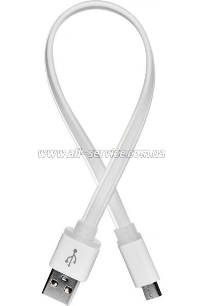 ���� ������ USB 2.0 AM to Micro 5P 0.25m white ColorWay (CW-CBUM-MUM25W)