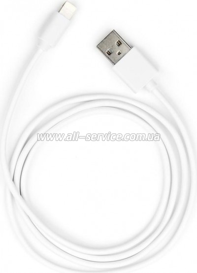 ���� ������ USB 2.0 AM to Lightning PVC 1m white Vinga (VCPDCL1W)