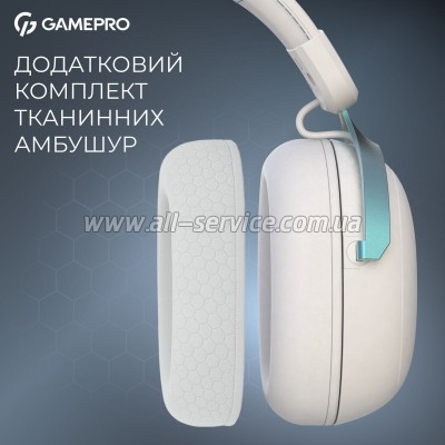 �������� GamePro Asgard Freya Pro Wireless White/Blue (HSW201WB)