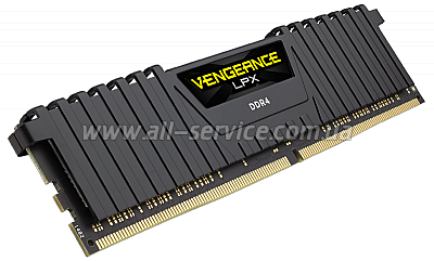  16GB CORSAIR Vengeance LPX Black DDR4 2666Mhz 2x8GB (CMK16GX4M2A2666C16)