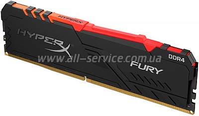 ������ Kingston 8Gb DDR4 3200MH z HyperX Fury Black RGB (HX432C16FB3A/8)