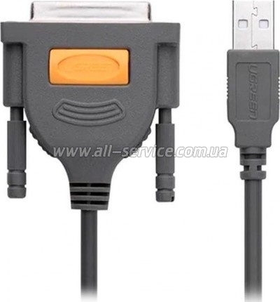 ������ ��� �������� USB 2.0 to DB25 2.0m US167 black Ugreen (20224)