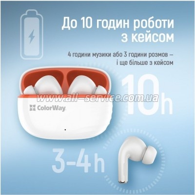�������� ColorWay Slim TWS-5 Earbuds White (CW-TWS5WT)