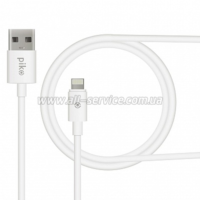   USB 2.0 AM to Lightning 2.0m white Piko (1283126493867)